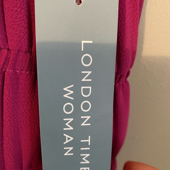 Laura - BNWT London Times Fuscia Party Dress Size 16W - Picture 7 of 8